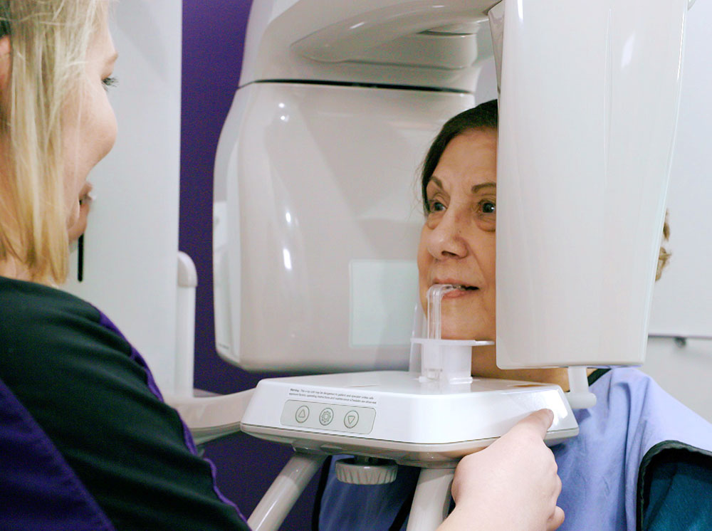 patient having x-rays taken